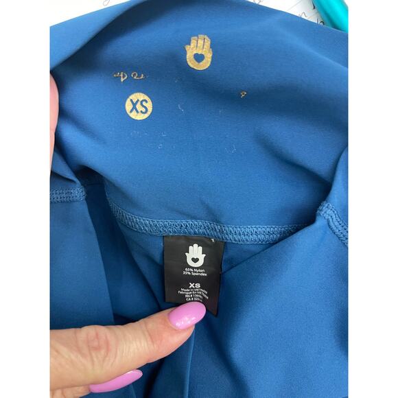 Spiritual Gangster High Rise Blue Rainbow Stripe Legging XS - Picture 6 of 7